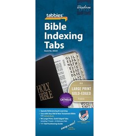 Tabbies Bible Tabs-Catholic-Large Print-Gold