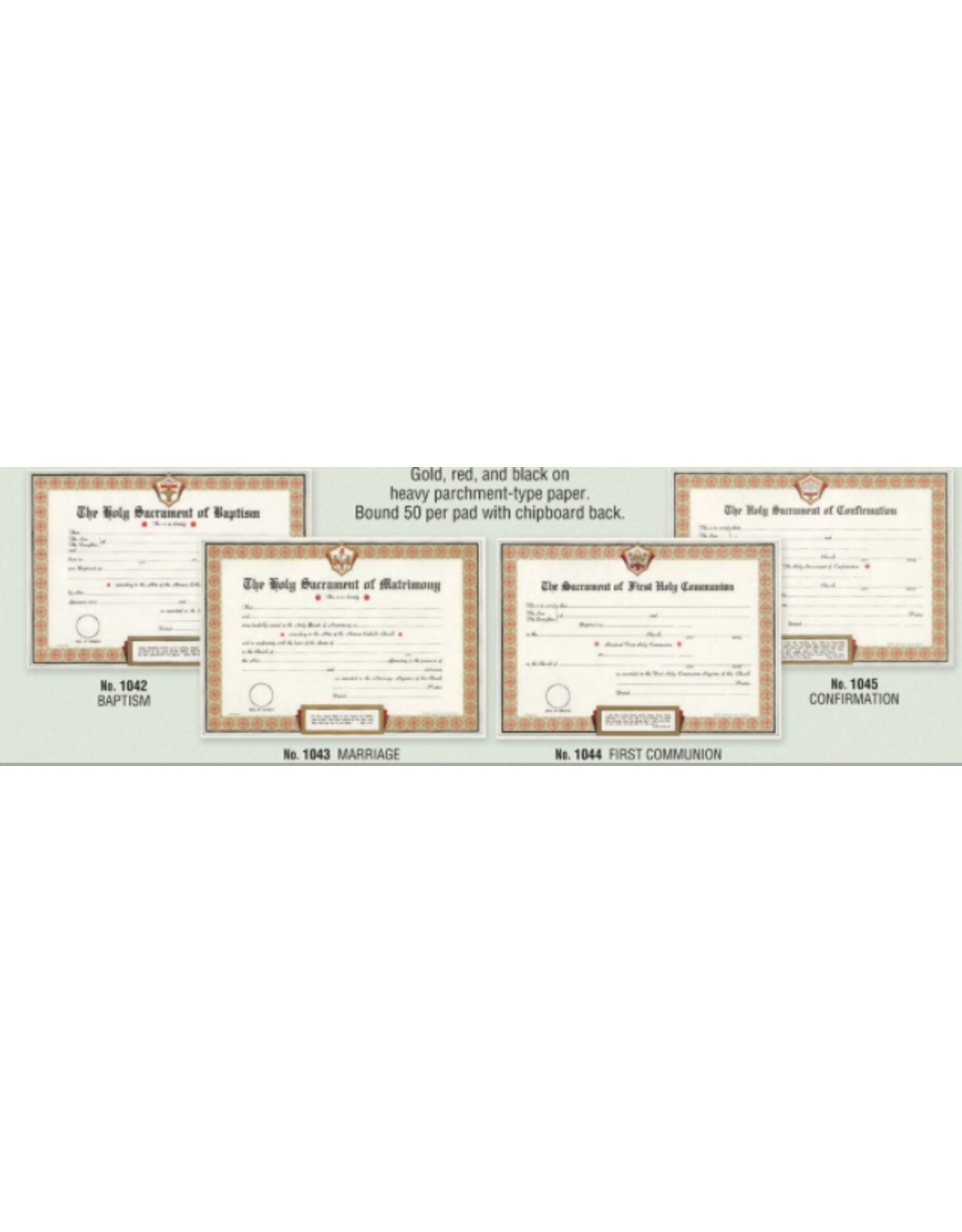 Donnelly Lithographed Certificates - Marriage (Pad of 50)