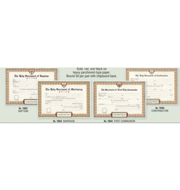 Lithographed Certificates - Marriage (Pad of 50)