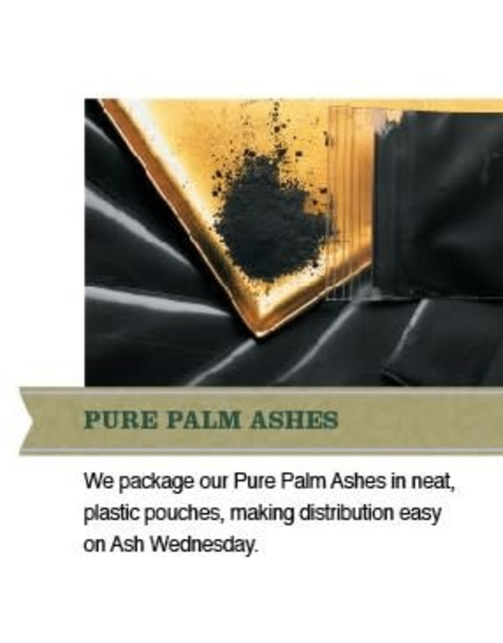 Palm Gardens Ashes (Enough for 1000 People) for Ash Wednesday