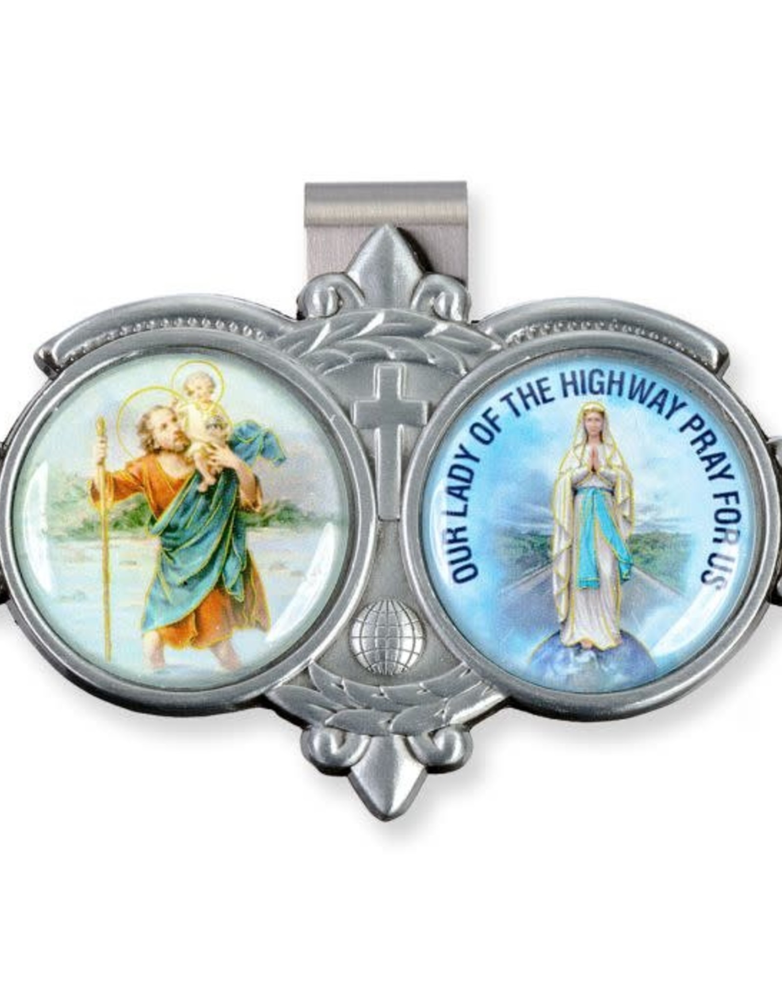 Christoper St Our Lady of the Highway Visor Clip Christoper St Our Lady of the Highway Visor Clip