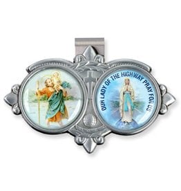 Hirten Visor Clip - St. Christopher/Our Lady of the Highway