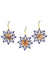 Hirten Nativity Blue Star Ornament