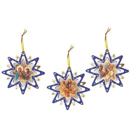 Hirten Nativity Blue Star Ornament
