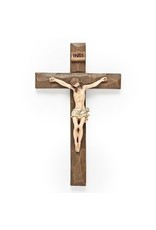 Roman Beveled Wall Crucifix 8"
