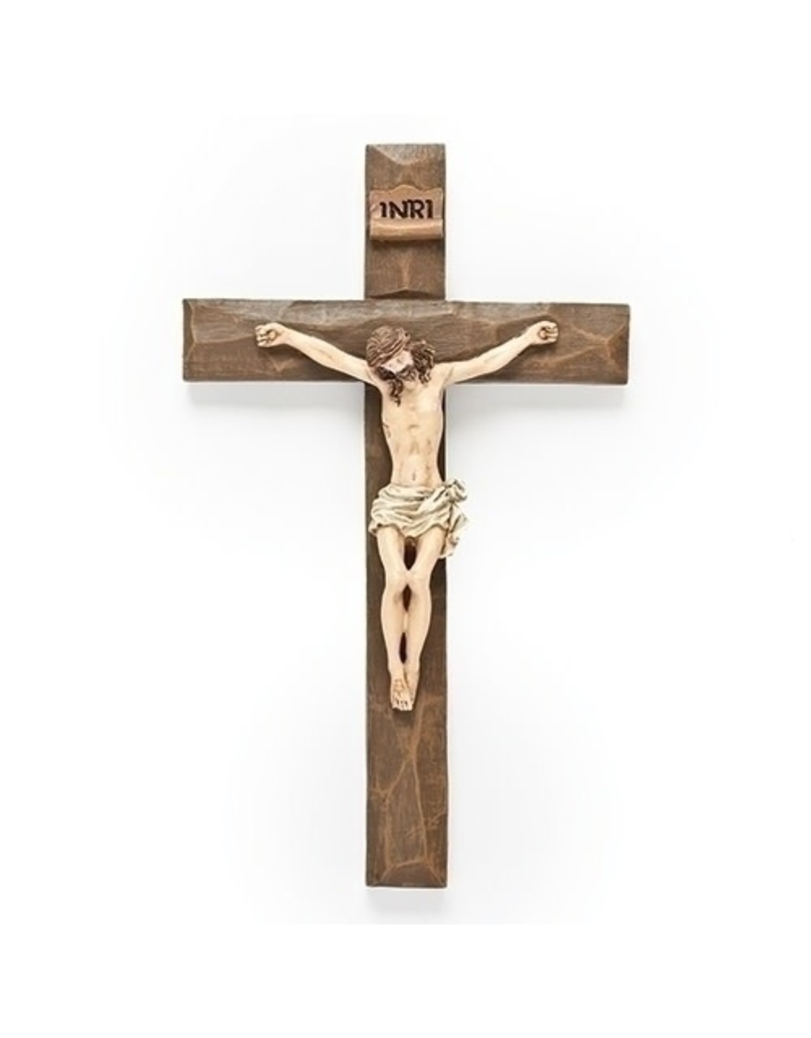 Roman Beveled Wall Crucifix 8"