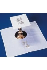 Pall with Insert, Linen/Cotton, 8"x8" with Chalice & Wheat & Host