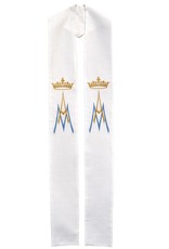 Gaiser (Beau Veste) Stole (Deacon) Marian - Pure White