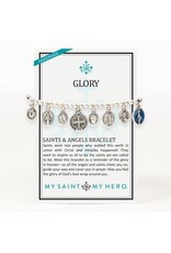 My Saint My Hero Bracelet -  Glory Saints & Angels - Black/Silver