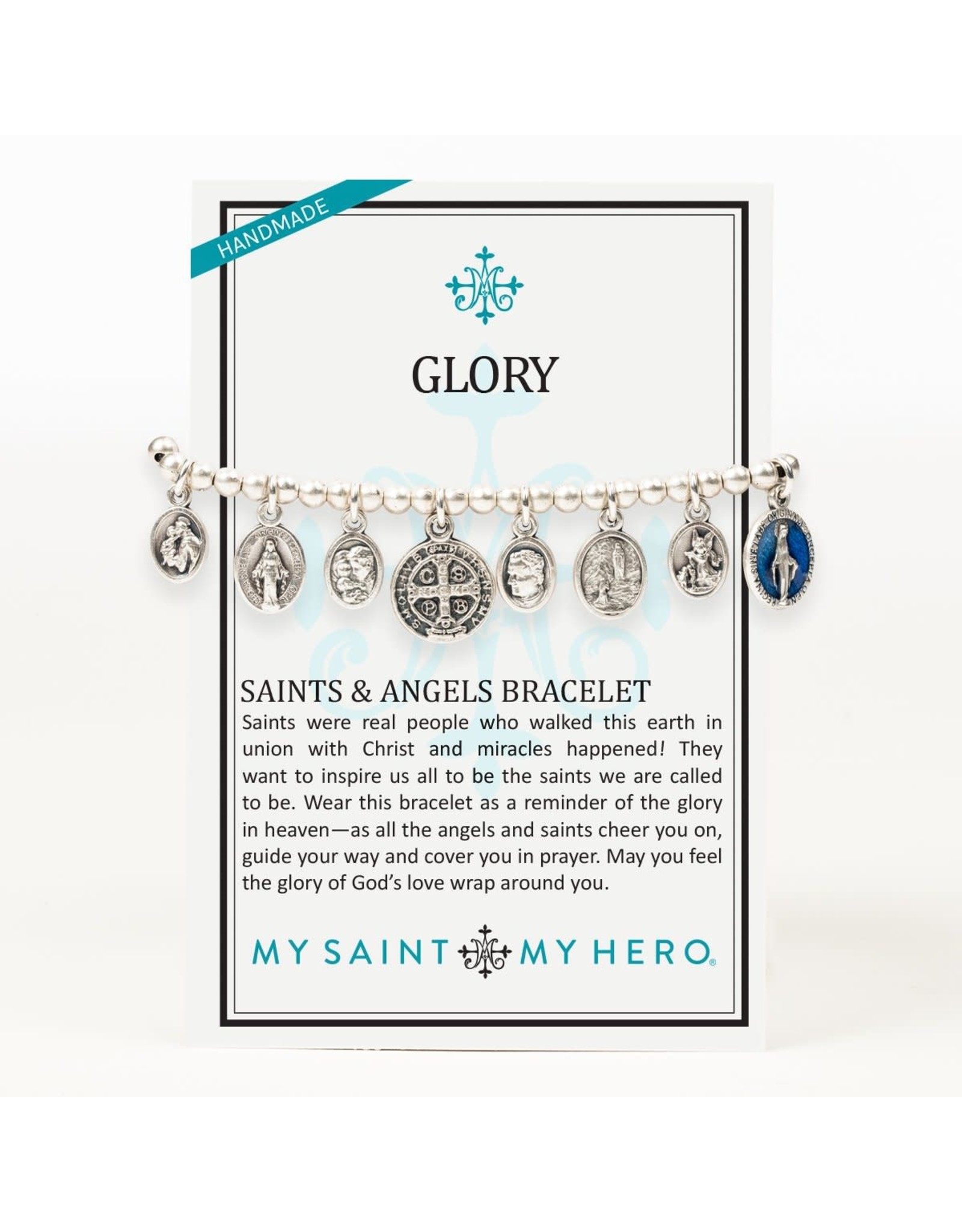 My Saint My Hero Bracelet -  Glory Saints & Angels - Black/Silver