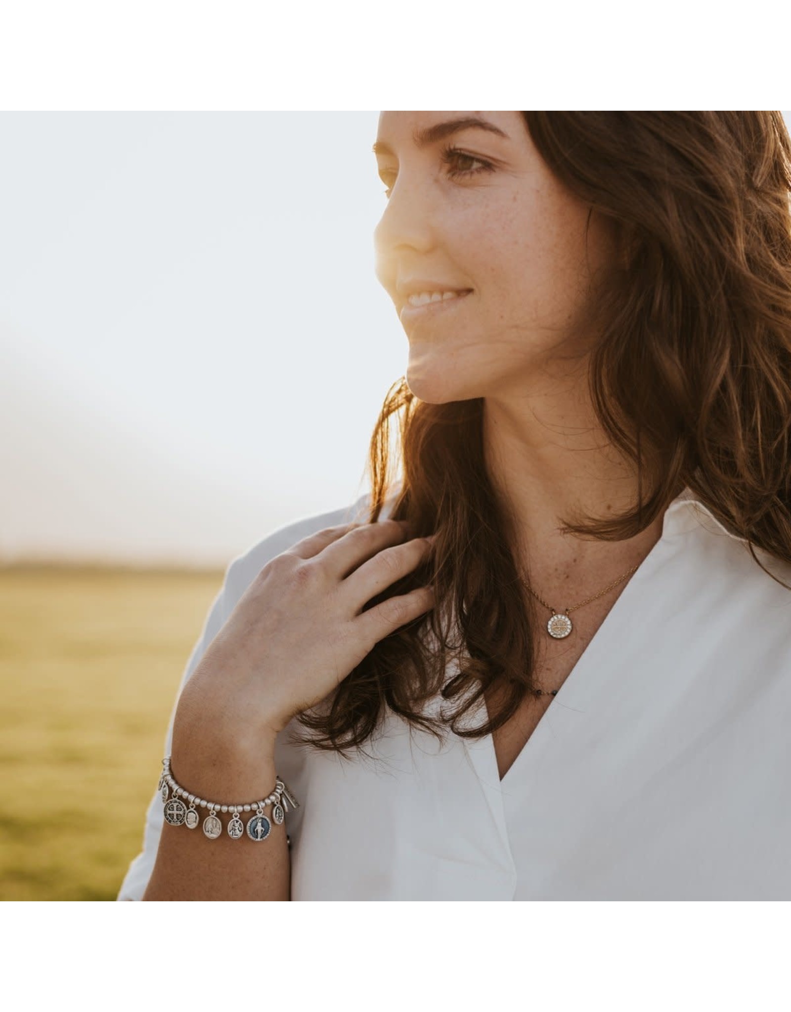 My Saint My Hero Bracelet -  Glory Saints & Angels - Black/Silver