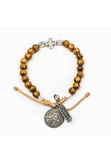 My Saint My Hero Bracelet -  St. Peregrine, Healing - Silver (Rooted in Faith)