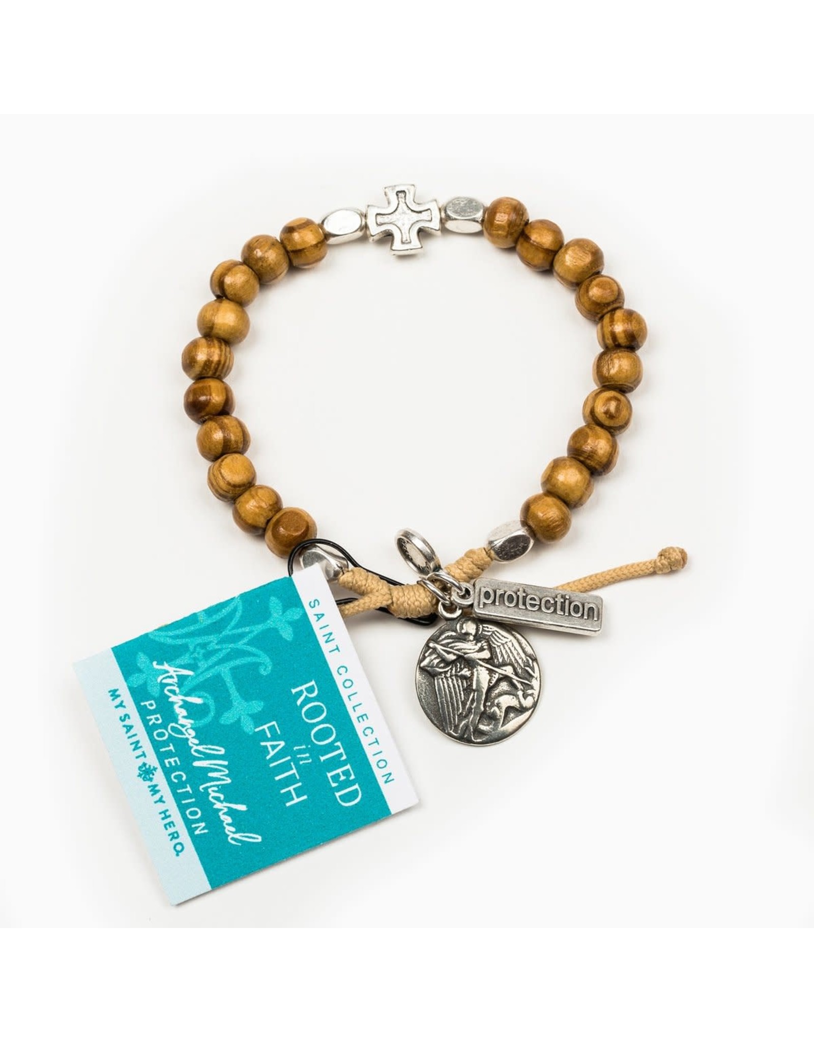 My Saint My Hero Bracelet - Archangel Michael, Protection - Silver (Rooted in Faith)