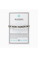 My Saint My Hero Bracelet - Benedictine Blessing - Black/Silver