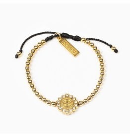 My Saint My Hero Bracelet - Mantra of Beauty & Brilliance - Gold