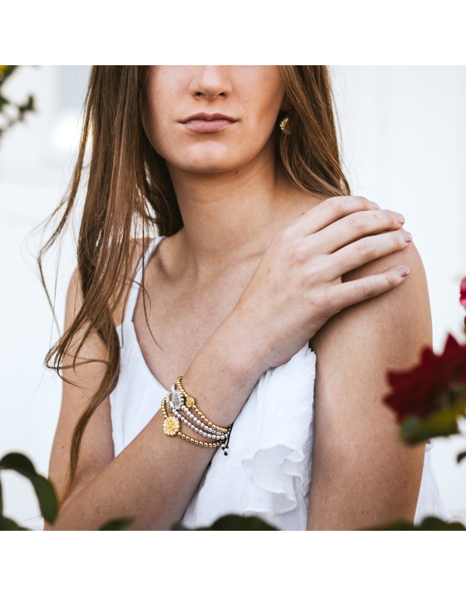 My Saint My Hero Bracelet - Mantra of Beauty & Brilliance - Gold