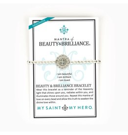 My Saint My Hero Bracelet - Mantra of Beauty & Brilliance - Silver