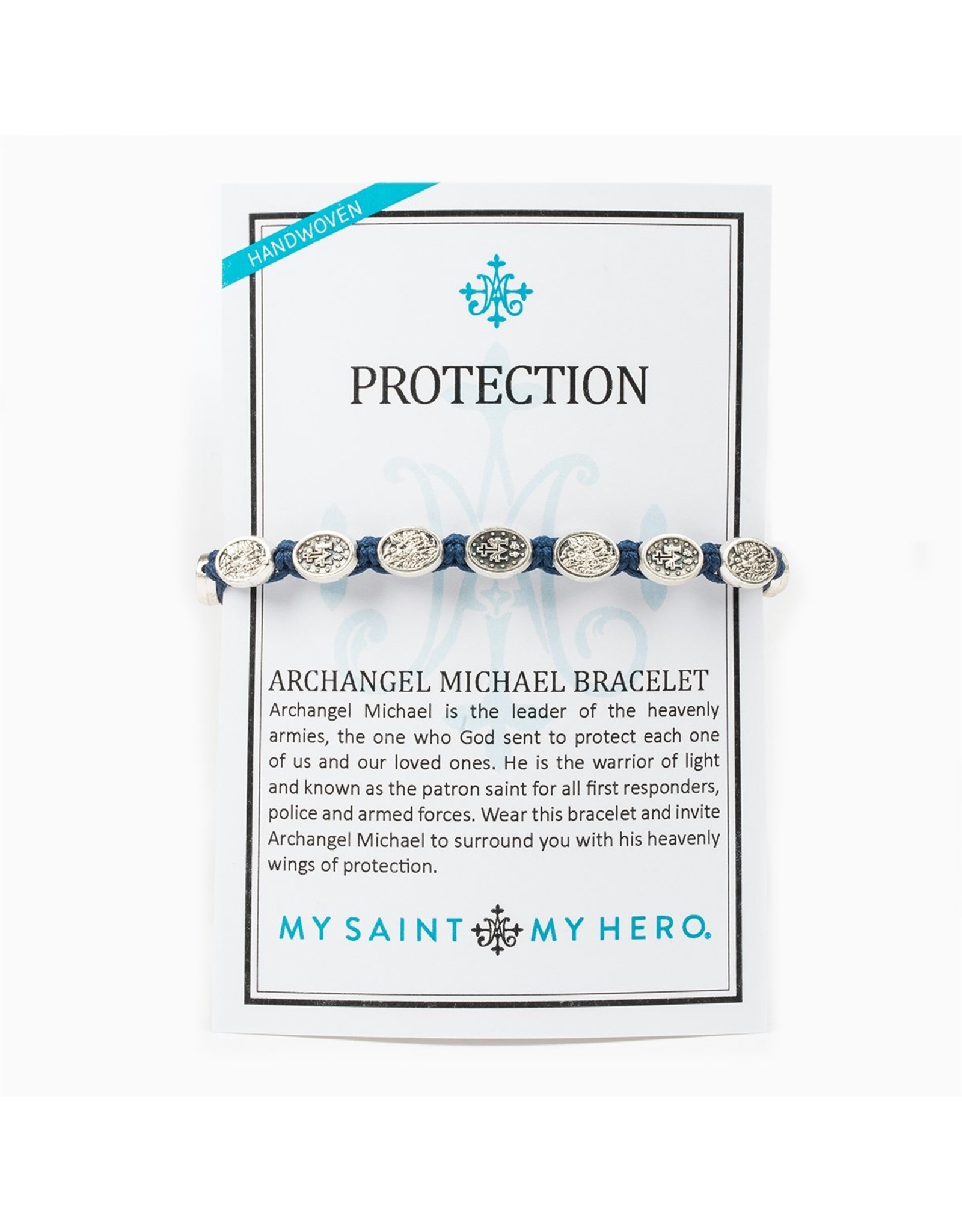 My Saint My Hero Bracelet - Protection, Archangel Michael - Royal Blue/Silver