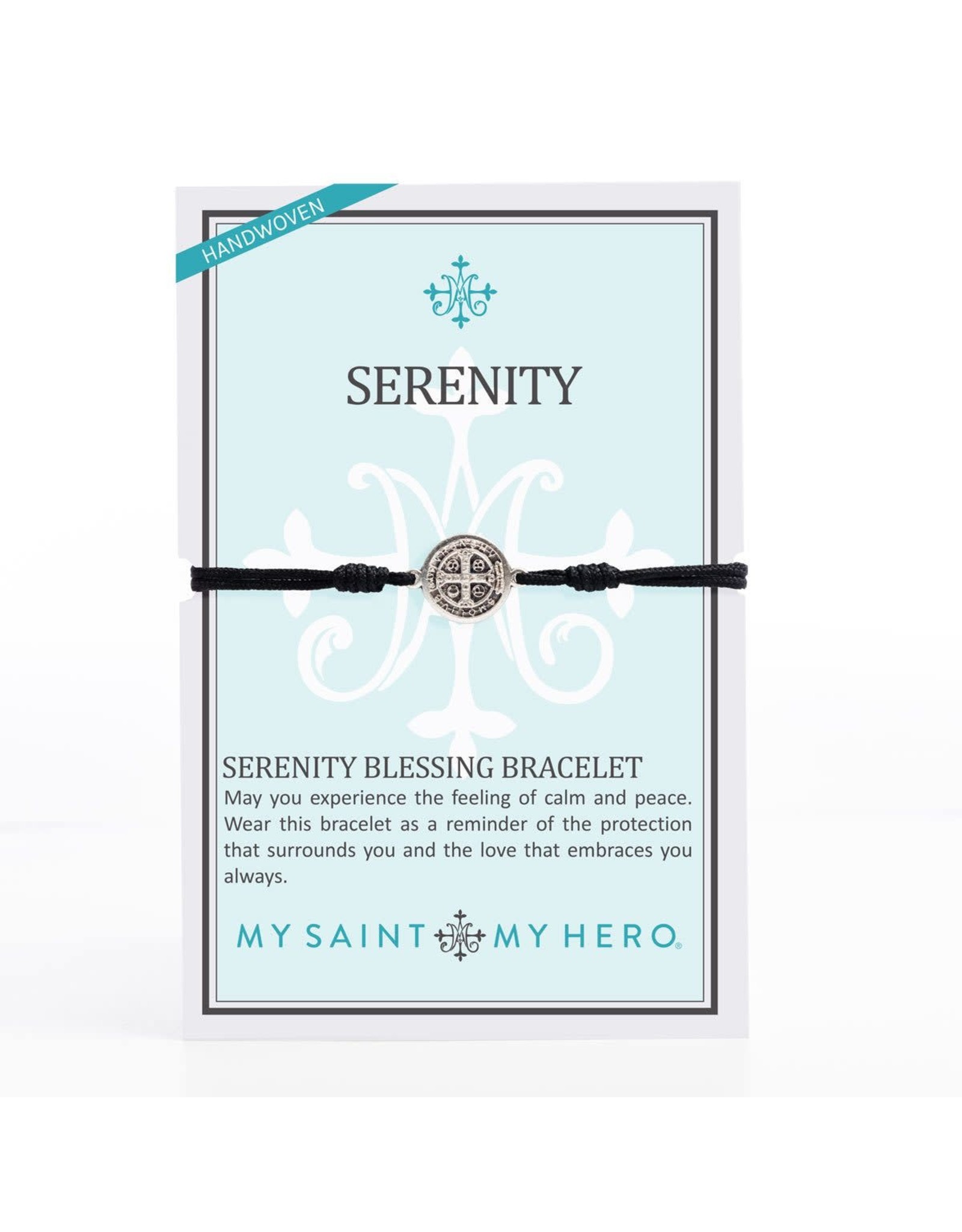 My Saint My Hero Bracelet - Serenity Blessing - Silver/Black
