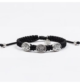 My Saint My Hero Bracelet - St. Michael Protection for Kids - Black/Silver