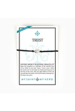 My Saint My Hero Bracelet - Trust - Divine Mercy - Black/Silver
