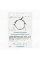 My Saint My Hero Bracelet - Wake Up & Pray - Silver/Eggplant/Rose Quartz