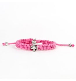 My Saint My Hero Bracelet - Wonderfully Made, Kid's Purpose - Silver/Pink