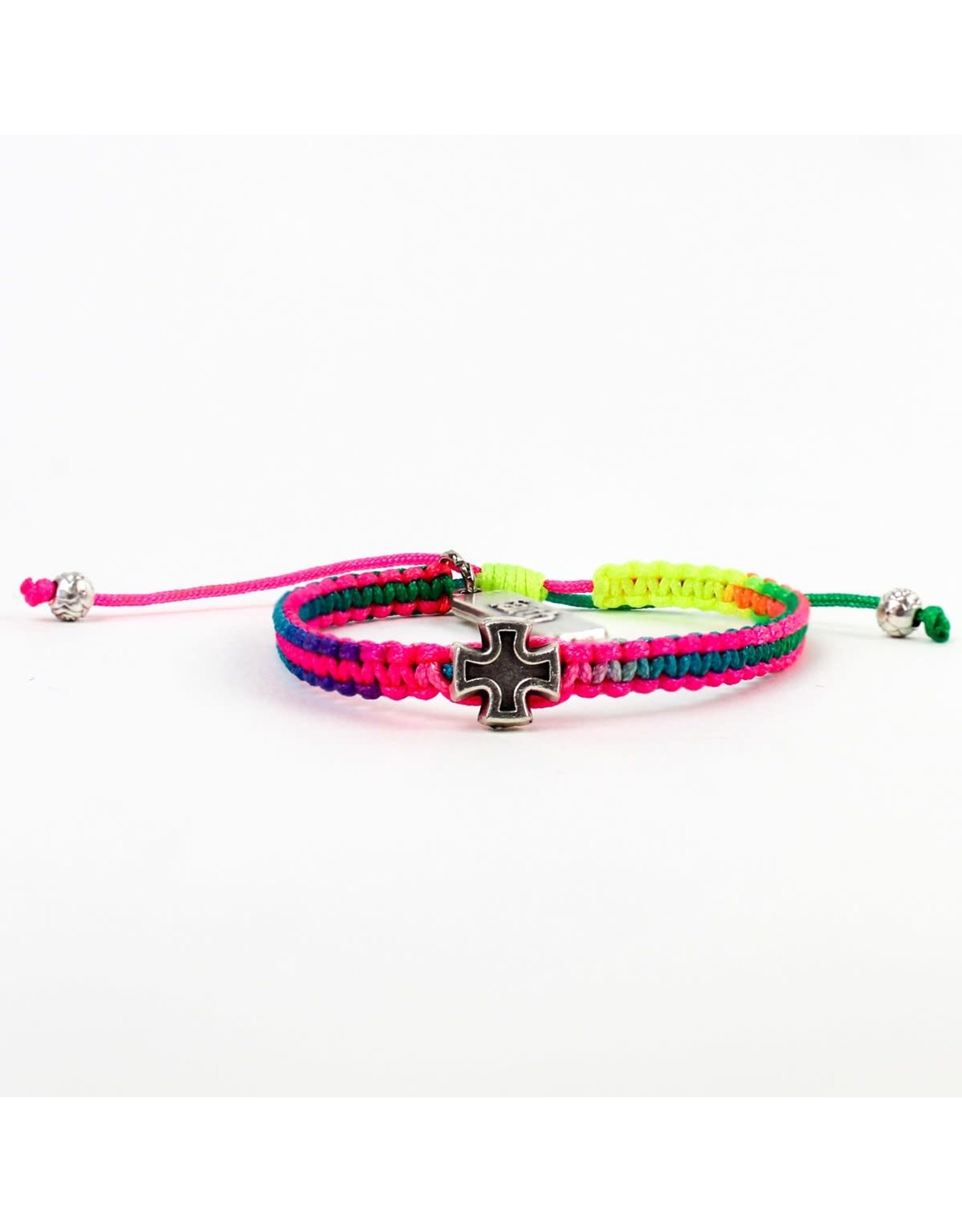 My Saint My Hero Kids Bracelet - Wonderfully Made - Silver/Rainbow