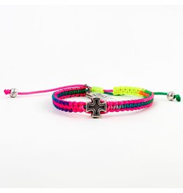 My Saint My Hero Kids Bracelet - Wonderfully Made - Silver/Rainbow