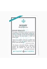 My Saint My Hero Miracles Rosary Wrap Bracelet - White/Pearl
