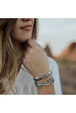 My Saint My Hero Miracles Rosary Wrap Bracelet - White/Pearl