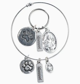 Pet Blessing (Bracelet & Dog/Cat Tag) Set - Silver