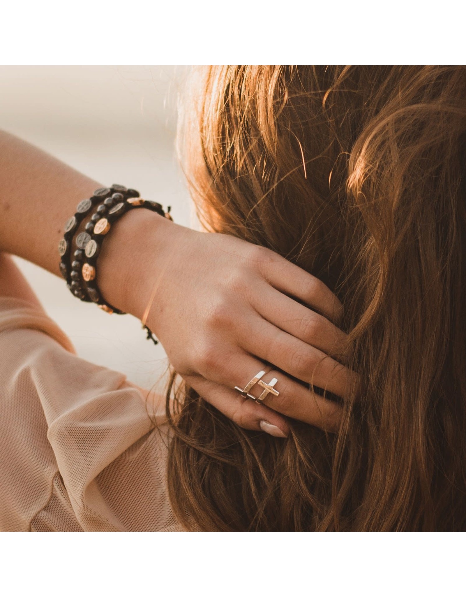 My Saint My Hero Ring - Pillar of Faith - Silver (Adjustable Size)