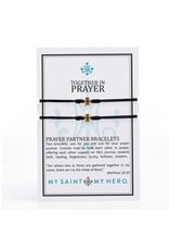 My Saint My Hero Set of 2 Bracelets - Together in Prayer - Gold/Black