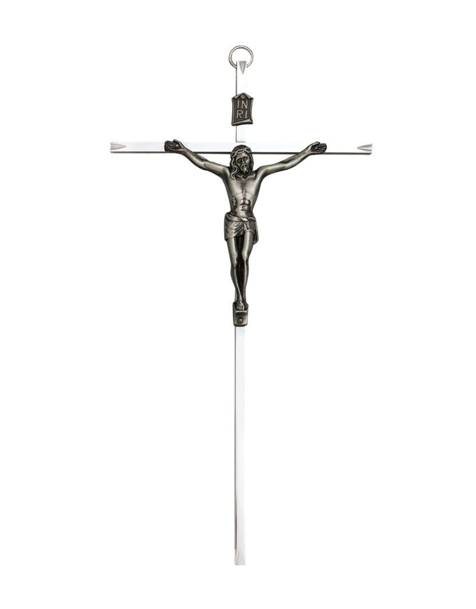 10" Silver Plated Wall Crucifix
