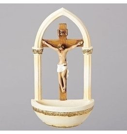 Crucifix Holy Water Font (7" Height)