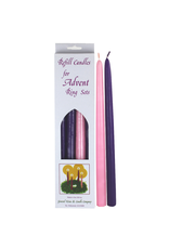 General Wax Advent Taper Candles - 12" (3 Purple, 1 Rose)