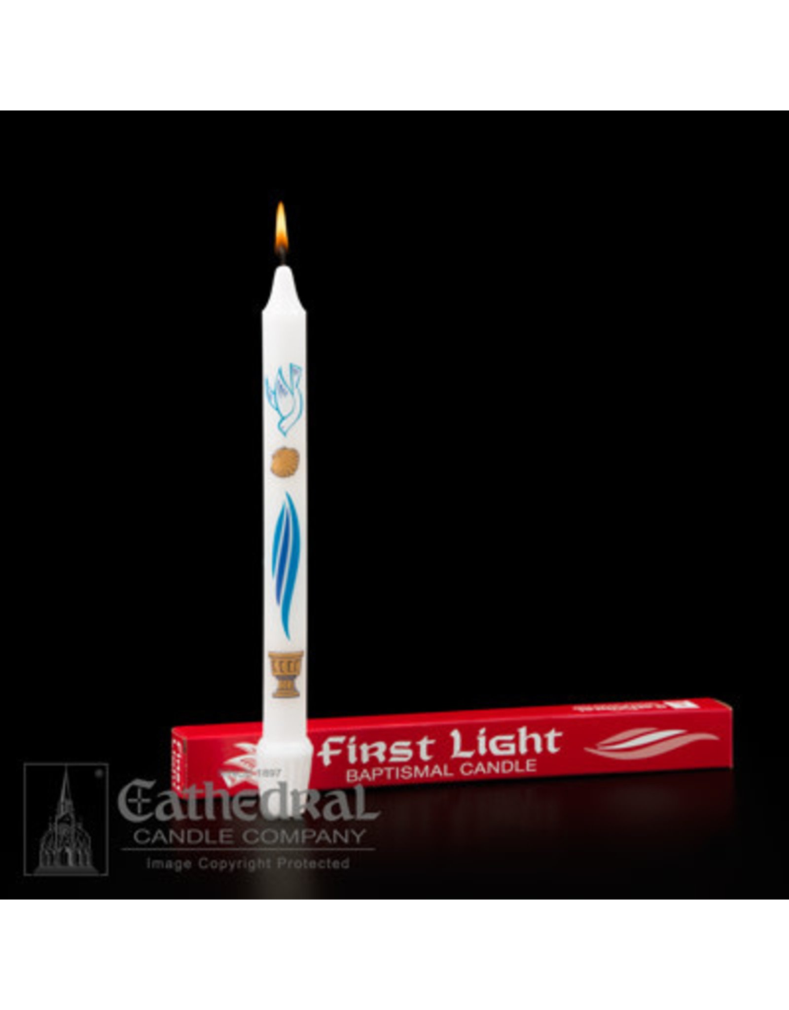 Cathedral Candle First Light Baptism Candle