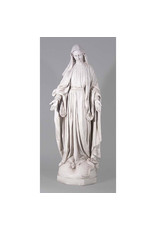 Orlandi Our Lady of Grace Outdoor Statue - Fiberglass, Antique Stone (56")