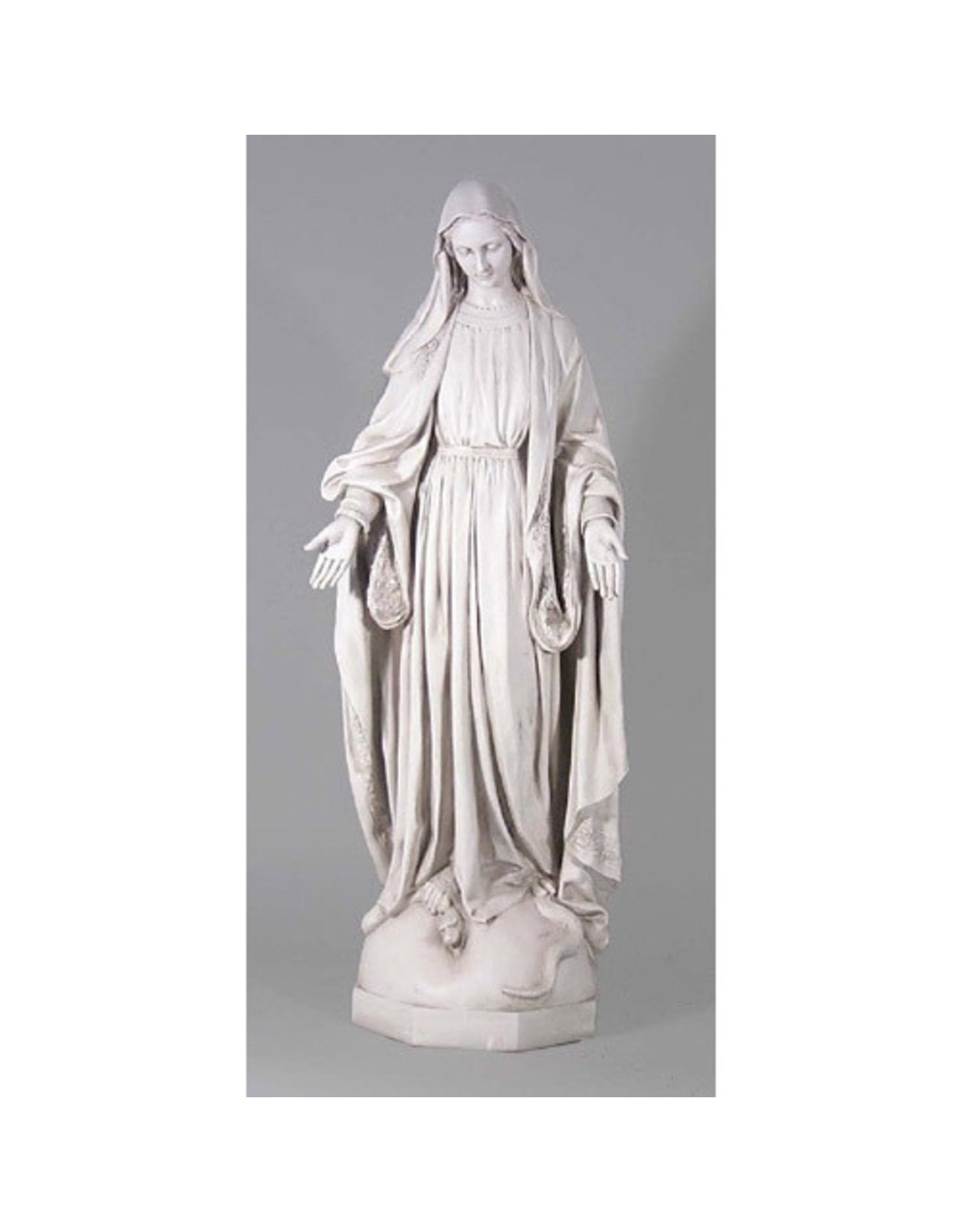 Orlandi Statue - Our Lady of Grace, 56" - Antique Stone