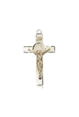 Bliss St. Benedict Crucifix Medal, Two-Tone Sterling Silver