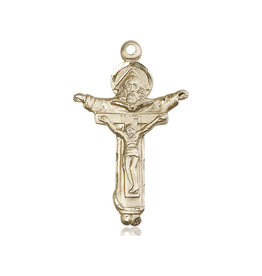 Bliss Trinity Crucifix Medal, 14kt Gold Filled