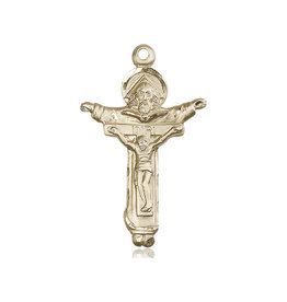 Bliss Trinity Crucifix Medal, Gold Filled