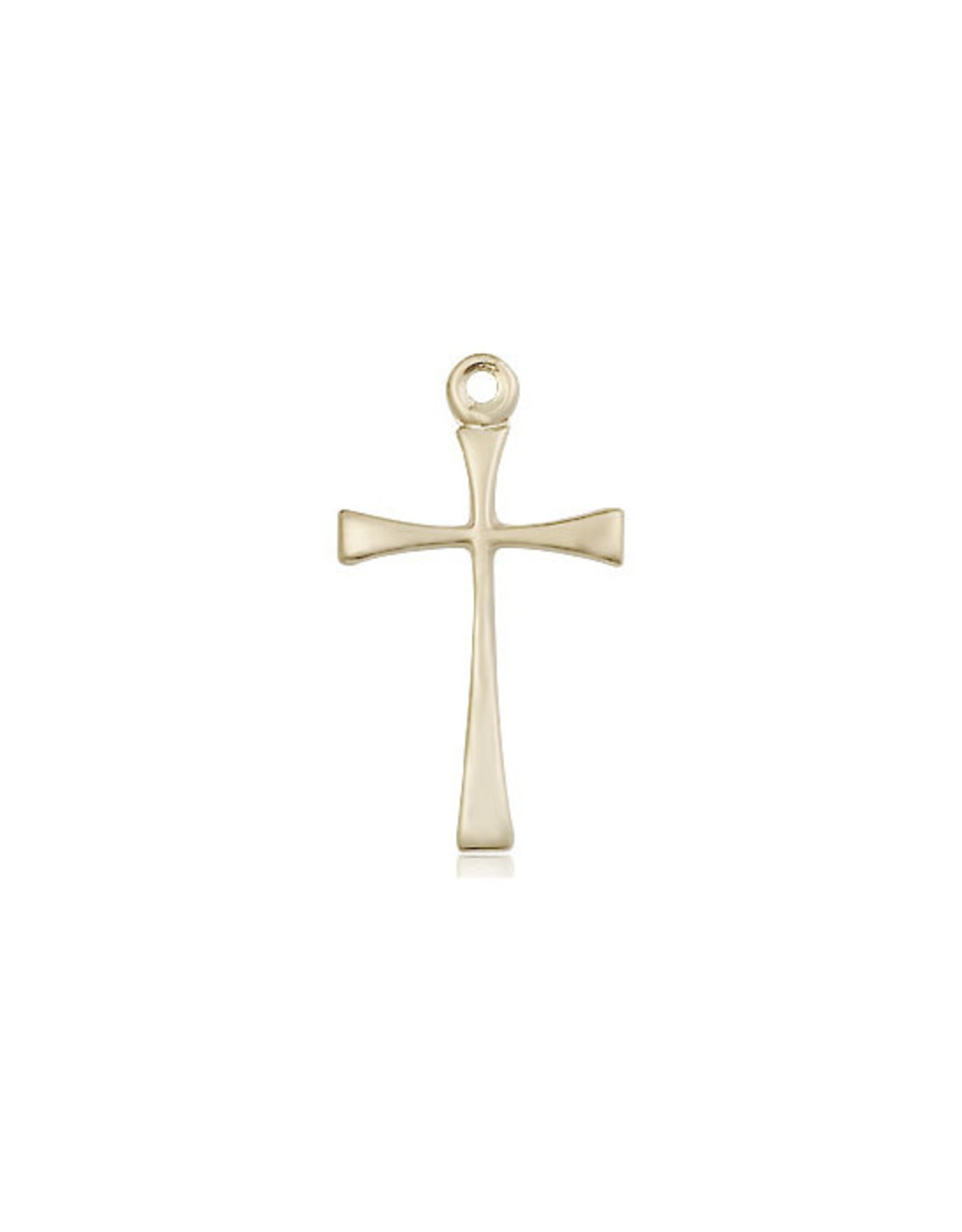 14kt Gold Crucifix Medal Patron Saint 7/8 x 1/2 14kt Gold Crucifix Medal Patron Saint 7/8 x 1/2