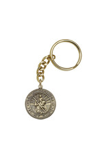 Gold Finish St. Christopher Keychain