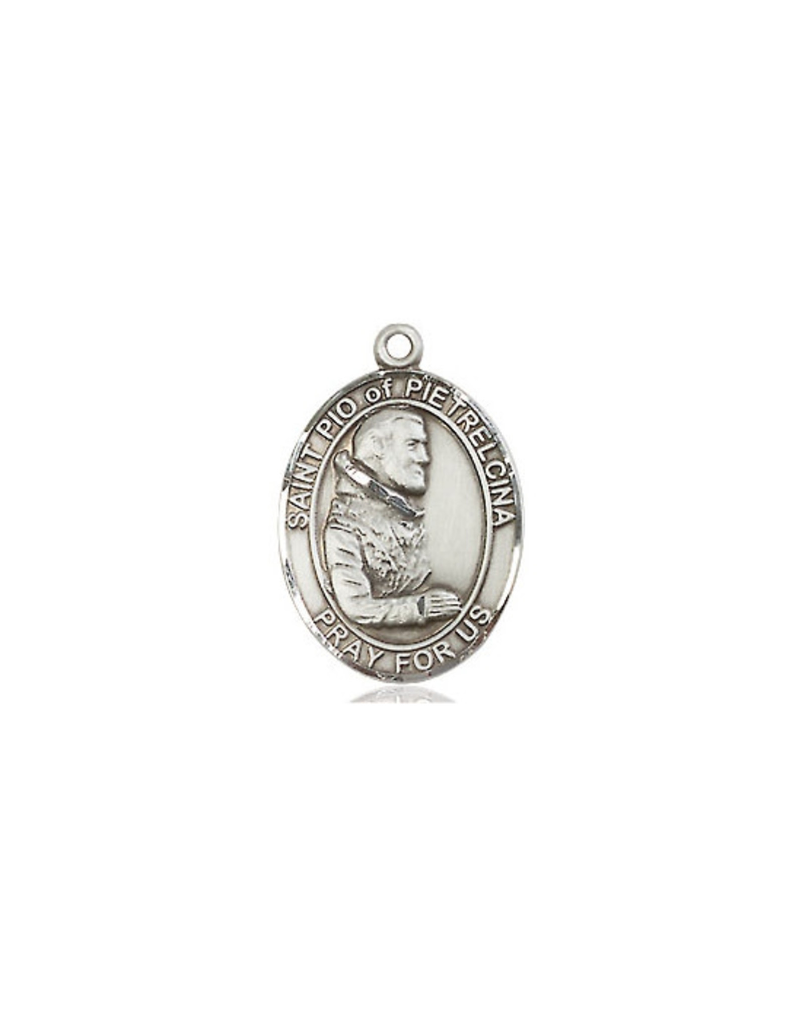 St. Padre Pio of Pietrelcina Medal, Sterling Silver