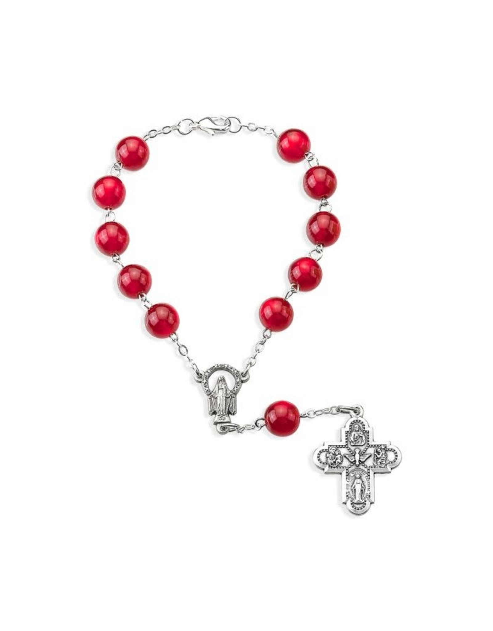 Hirten Auto Rosary - Red