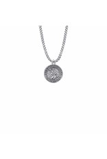 Singer Pewter St. Christopher Small Round Medal on 18" Chain
