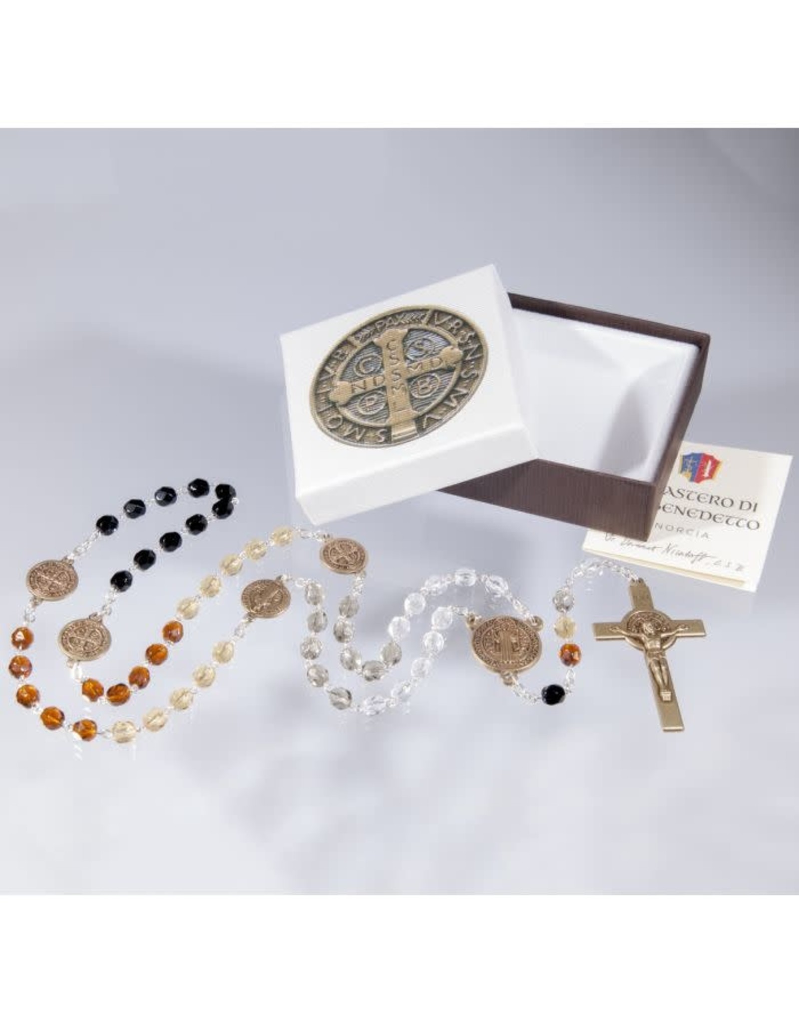 Hirten Rosary - St. Benedict, 5-Color Gold