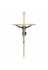8" Engraved Brass Wall Crucifix